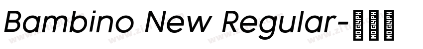 Bambino New Regular字体转换